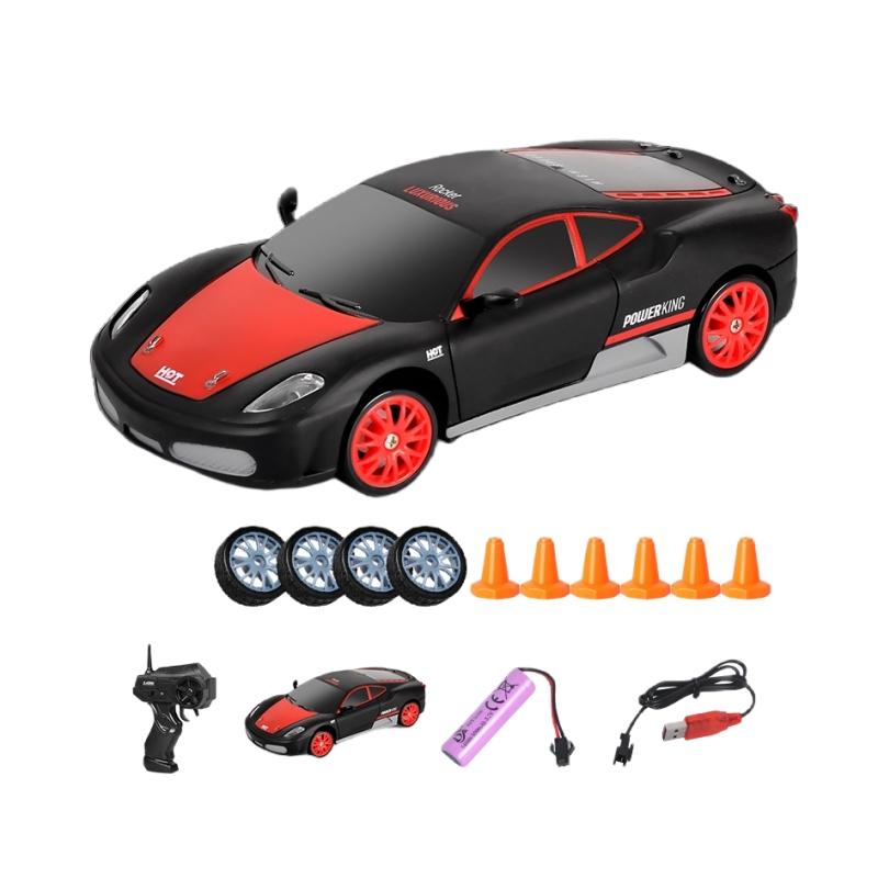 RC Drift Car 1:24 Scale 4WD Led Headlights High Speed Gift Set Boys Girls Game Remote Control