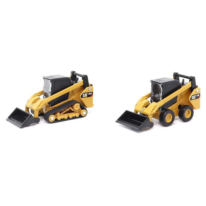 CAT Caterpillar 272D2 Skid Steer Loader & CAT 297D2 Compact Track Loader Twin Pack 1:64 Scale Model - Diecast Masters 84647CS