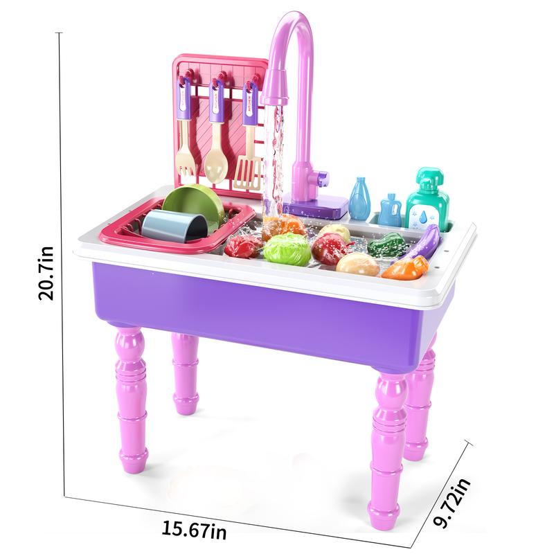 Automatic Circulating Water Sink toys Warm Water Color Changing Kitchen Toys Indoor Outdoor Toys Kitchen Toys, Christmas Gift, Birthday Gift