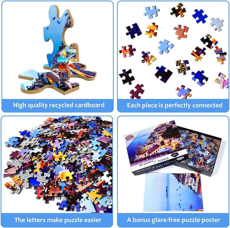 Huadada jigsaw Puzzles for Adults, 1000 pieces of home décor creative gifts, adults and children, family interactive games, parents, grandparents brainstorming Buy 2 get 1 free