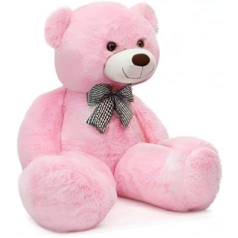 MorisMos Giant Teddy Bear Stuffed Animals Purple Plush Toy for Girlfriend Kids Christmas Valentine's Day Birthday (Pink, 47 Inches)