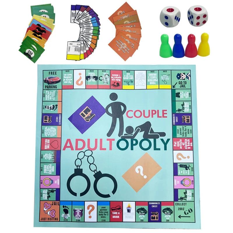 Adultopoly Board Game Couple Board Game Interactive Date Night Couple Game Relationship Card Game for Boyfriend Girlfriend