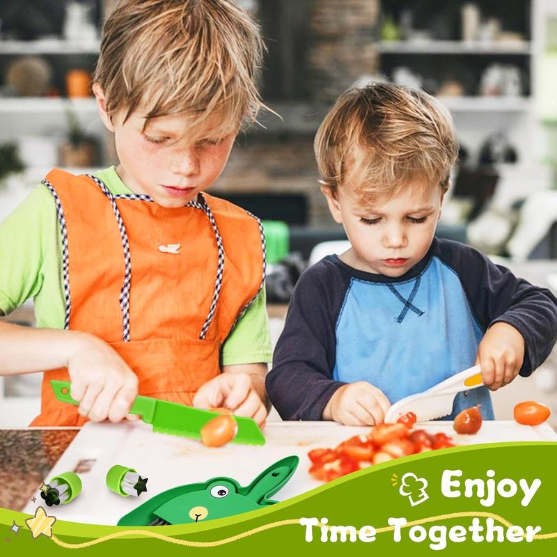 Montessori Kitchen Toys-14box Toddler Toys Kids Cooking Sets Real with Safe Knife Set Gift for -4-5-6-7-8 Years Old