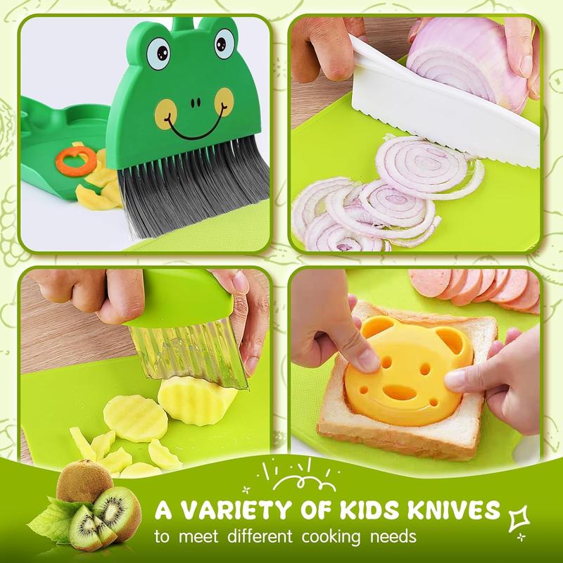 Montessori Kitchen Toys-14box Toddler Toys Kids Cooking Sets Real with Safe Knife Set Gift for -4-5-6-7-8 Years Old