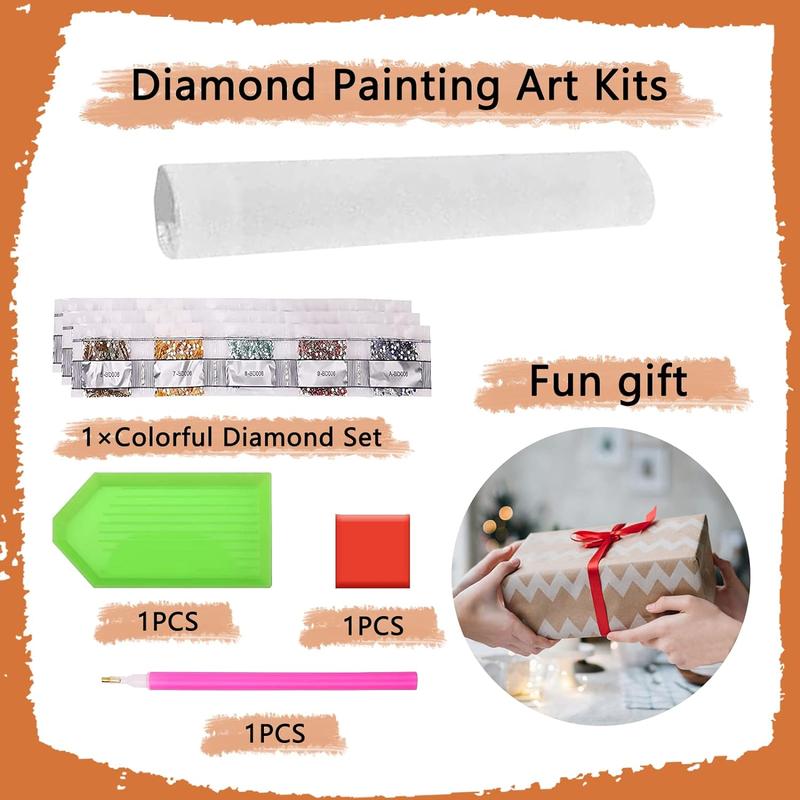 Mushroom House Pattern DIY Diamond Arts Colorful Painting Kit without Frame, 1 Set 5D Diamonds Art Decorative Painting for Adult Beginner, DIY Decorative Painting for Bedroom Living Room Office