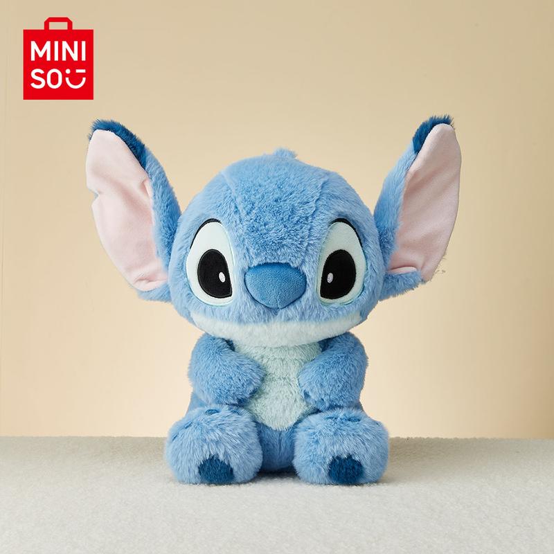 Disney Series Stitch Doll Basic Type 100% Authentic Medium Sitting Figure Stitch Pooh Plush Doll Ornament Cute Gifts