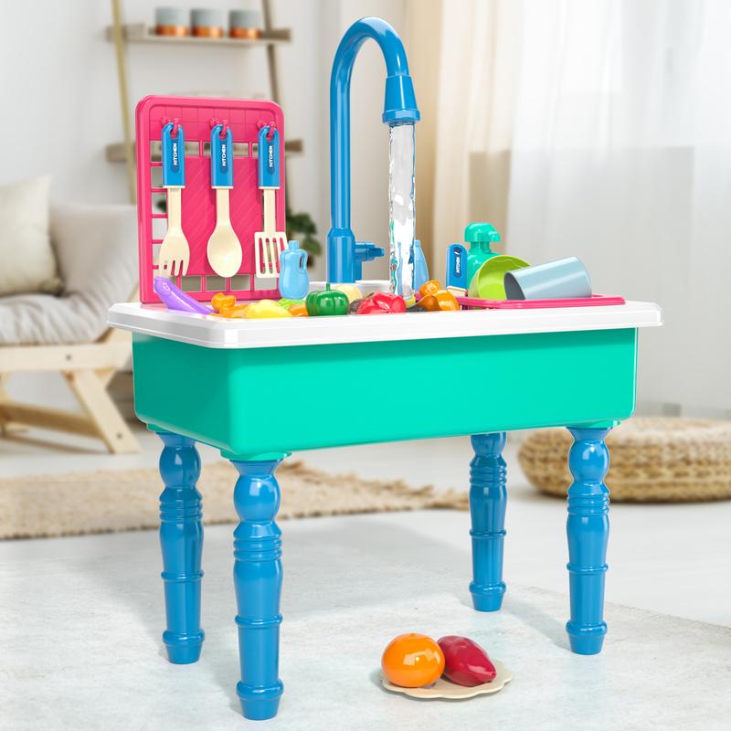 Automatic Circulating Water Sink toys Warm Water Color Changing Kitchen Toys Indoor Outdoor Toys Kitchen Toys, Christmas Gift, Birthday Gift