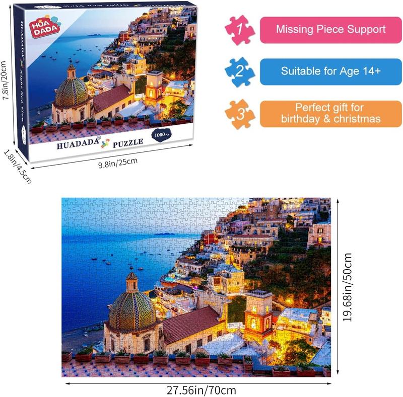 Huadada jigsaw Puzzles for Adults, 1000 pieces of home décor creative gifts, adults and children, family interactive games, parents, grandparents brainstorming Buy 2 get 1 free