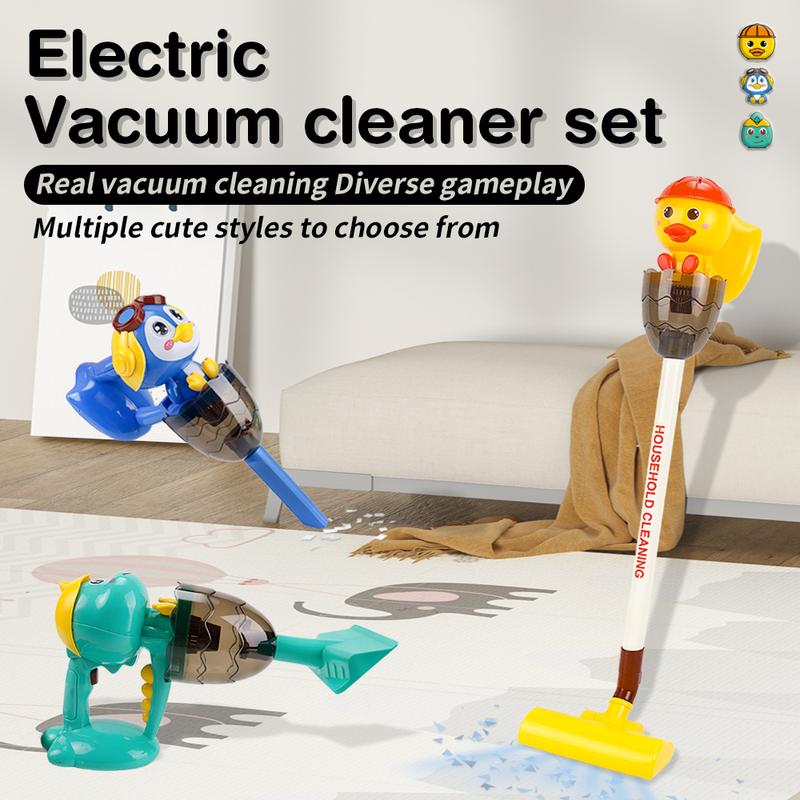 Southern toys 3 in 1 Household Kids Cartoon Vacuum Cleaner,kitchentools for kids,pretend play sets for girls,Toddler Toy Vacuum Cleaner Cleaning Set for kids,With Music, Lights and Pretend Play,Cartoon Themes,Christmas gifts for kids