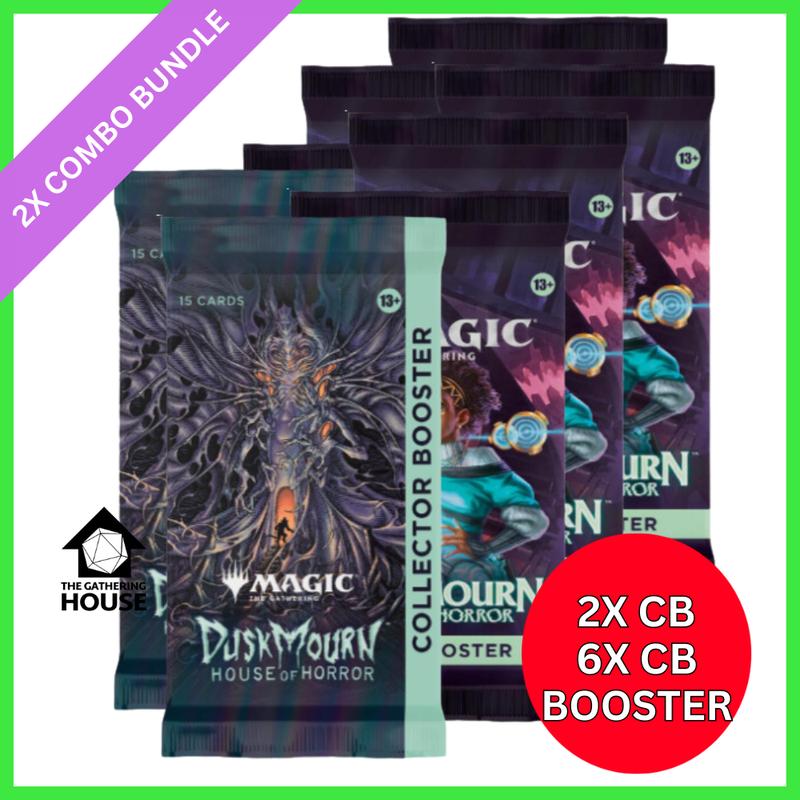 1x CB & 3x Play  2x CB & 6x Play - Duskmourn: House of Horror - Combo Pack - (DSK)  - Magic the Gathering (Pre-sale - arrive no earlier than 9 20)