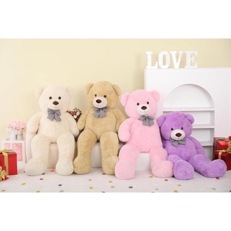 MorisMos Giant Teddy Bear Stuffed Animals Purple Plush Toy for Girlfriend Kids Christmas Valentine's Day Birthday (Pink, 47 Inches)