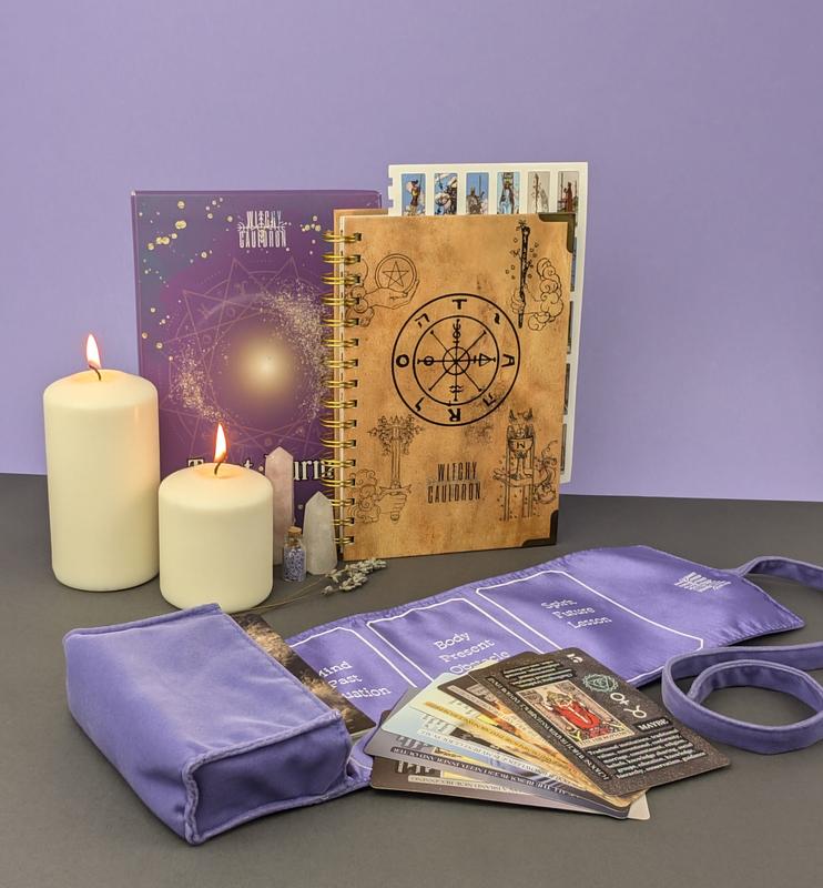 Tarot Learning Set for Beginners with Journal and Holder - Lavender