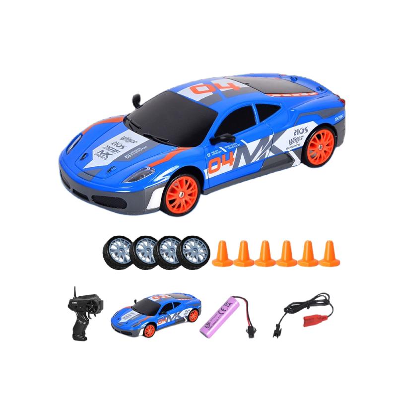 RC Drift Car 1:24 Scale 4WD Led Headlights High Speed Gift Set Boys Girls Game Remote Control