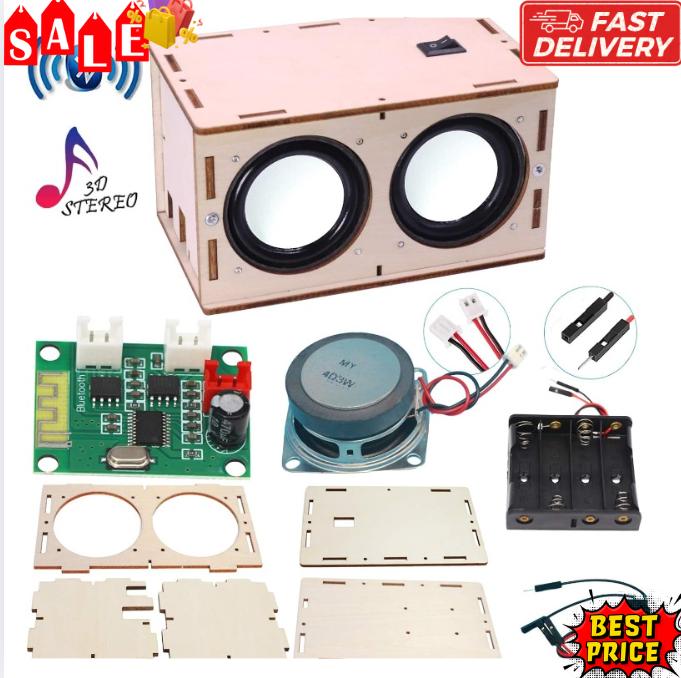 DIY Bluetooth Speaker Box Kit Electronic Sound Amplifier - Build Your Own Portable Wood Case Bluetooth Speaker Sound - Science Experiment and STEM Learning for Kids, Teens and Adults