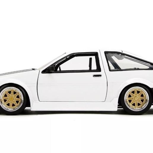 Jada 1:24 Toyota Trueno AE86 - White with Black Hood - JDM Tuners