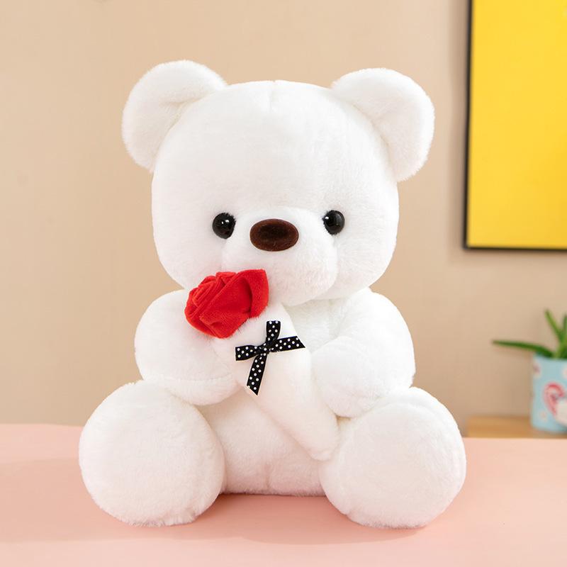 1pcs Cute Rose Bear Doll Hug Bear Plush Toy Doll Valentine's Day Confession Gift Girl Birthday Gift Christmas New Year Gift