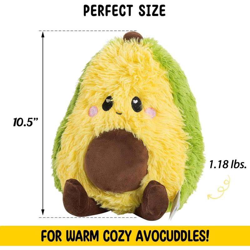 Avocado Microwavable Heating Pad 1.5 lbs - Cute Soft Cozy Pillow Plush Heatable Warm Stuffed Animal - Adorable Hot and Cold Plush Food Toy - Avocado Gift