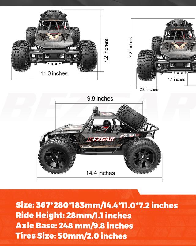 HB101, 1 10 Scale Beginner RC Truck with Brushed motor car rc car