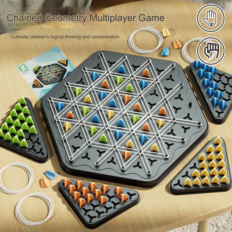 Cross-border Triangular Chain Board Game: Desktop Educational Toy for Family and Parent-Child Interaction - Enhance Logical Thinking and Intelligence