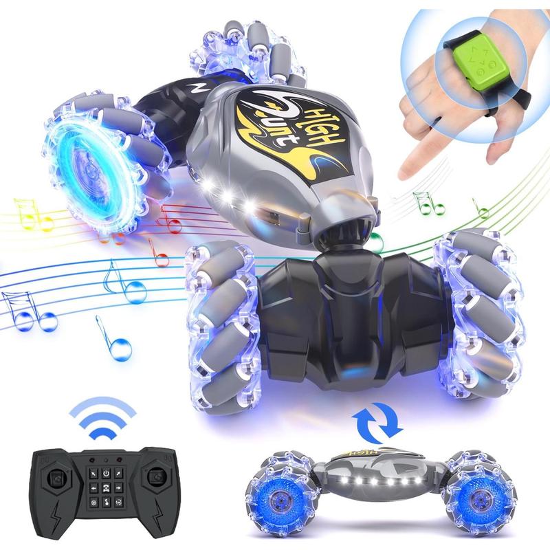 Remote Control Car, 2.4Ghz 4WD Gravity Gesture Sensing RC Cars, Monster RC Stunt Twist Car Kids Toys for 5-7 yr Boys & Girls, RC Drift Car with Light Music Gift for Boy Toys Age 8-13 yr