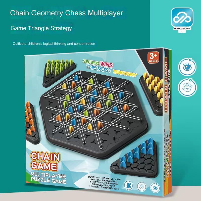 Cross-border Triangular Chain Board Game: Desktop Educational Toy for Family and Parent-Child Interaction - Enhance Logical Thinking and Intelligence