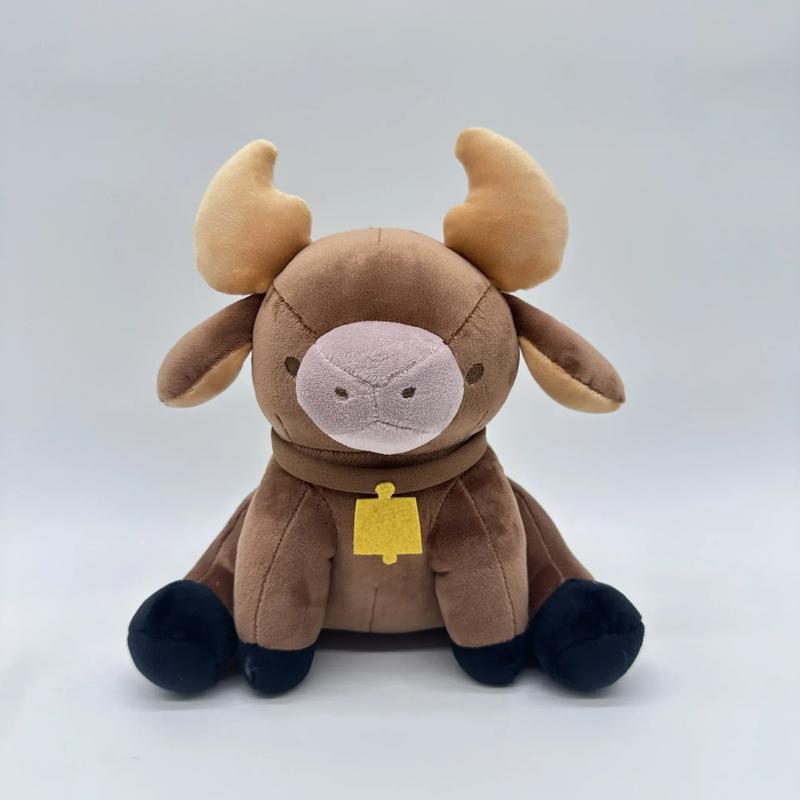 Palia Chapaa plush Lifelike Highland Cow Plush Toy Bison Brown Stuffed Animal Simulation Wild Yak Doll Cattle Room Decor