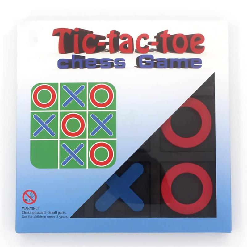 Tic Tac Toe Board Game,Family Game, Classic Board Game, Classical Family Board Game,Children's Tic Tac Toe Game, Plastic Game, Board Size 15 X 15 cm