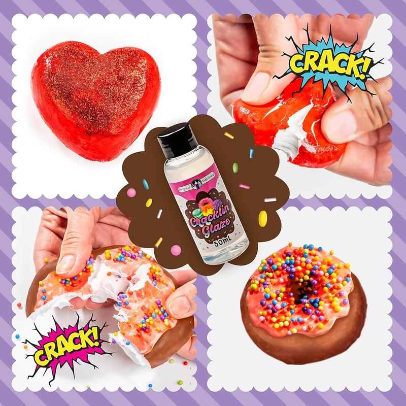 Cakes and Candies Cracklin' Clay Kit, Modeling Air Dry Clay & ASMR Toys Set for Sensory Fun, Great Birthday  s Art Gift