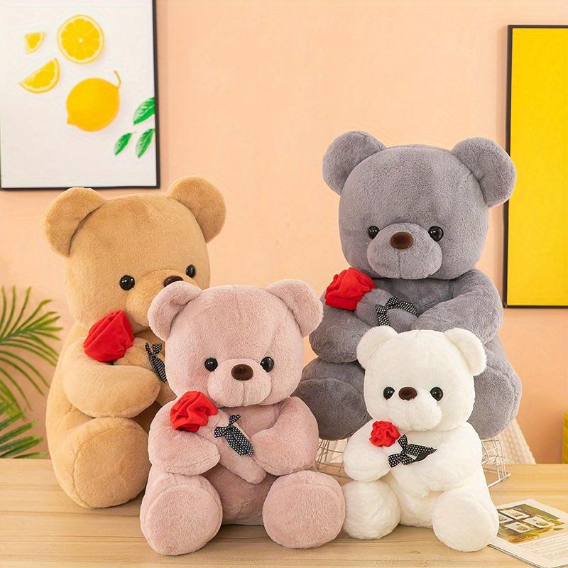 1pcs Cute Rose Bear Doll Hug Bear Plush Toy Doll Valentine's Day Confession Gift Girl Birthday Gift Christmas New Year Gift