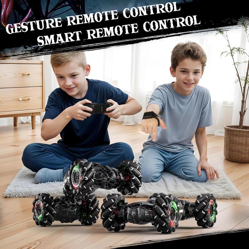 Remote Control Car, 2.4Ghz 4WD Gravity Gesture Sensing RC Cars, Monster RC Stunt Twist Car Kids Toys for 5-7 yr Boys & Girls, RC Drift Car with Light Music Gift for Boy Toys Age 8-13 yr