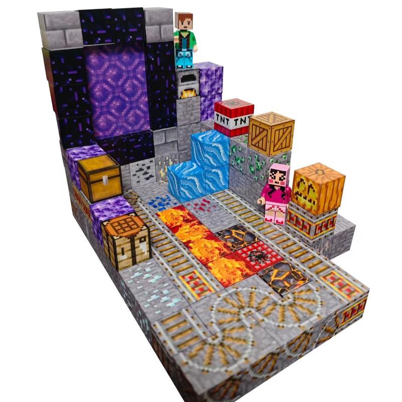 Magnetic Building Blocks: Open the Enchanting Magic Portal in the Mine Magnet World! Superb STEM Sensory Outdoor Toys for Toddlers Aged 3 and Up, Both Boys and Girls. A Must - have for Creative Playtime and a Wonderful Christmas Gift!