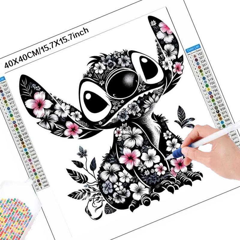 Disney Cartoon Stitch Pattern DIY Diamond Arts Colorful Painting Kit without Frame, DIY 5D Diamond Arts Colorful Painting Kit, Wall Art Decor for Home