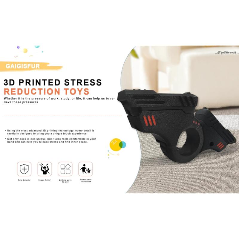 Stress Relief Toy, New Fidget Slider, 3D Printed Fidegt Slider Toys, 4 Ways to Play with Stress Relief，Suitable for Sufferers of Autism, Anxiety Disorders