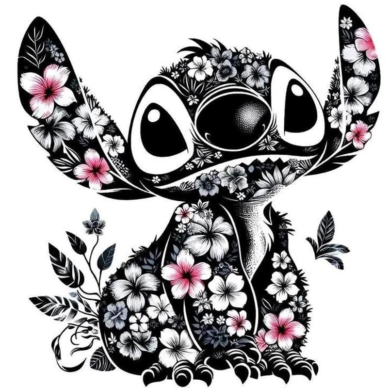 Disney Cartoon Stitch Pattern DIY Diamond Arts Colorful Painting Kit without Frame, DIY 5D Diamond Arts Colorful Painting Kit, Wall Art Decor for Home