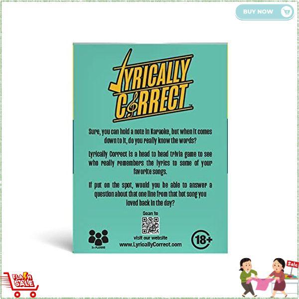 Lyrically Correct Music Trivia Card Game | Multi-Generational Family Gatherings, Adult Game Night and Fun Trivia (90's Expansion Pack)