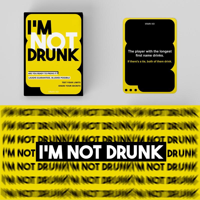 I'm Not Drunk Letter Pattern Party Drinking Card, 55pcs box Funny Drinking Card Game, Hilarious Unforgettable Drinking Game Card, Party Activities Supplies