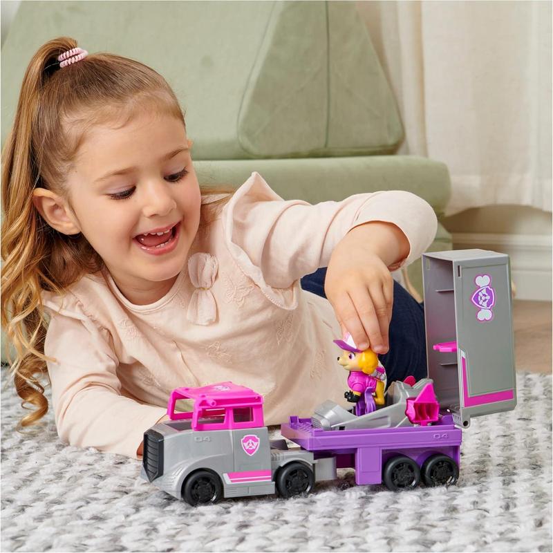 PAW Patrol, Big Truck Pup’s Skye Transforming Toy Trucks with Collectible Action Figure, Kids Toys for Ages 3 and up