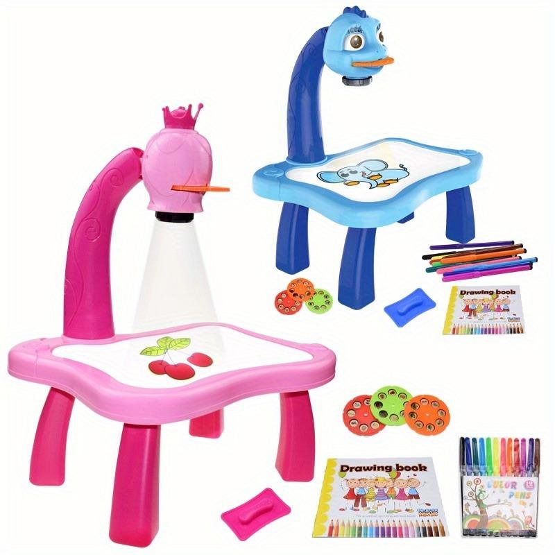 Sketcher Projector Art Drawing Table Toy Set For Boys&Girls，with Color Pencil, Eraser, Paint Tools, and Trace Function for Preschool Educational Learning and Arts