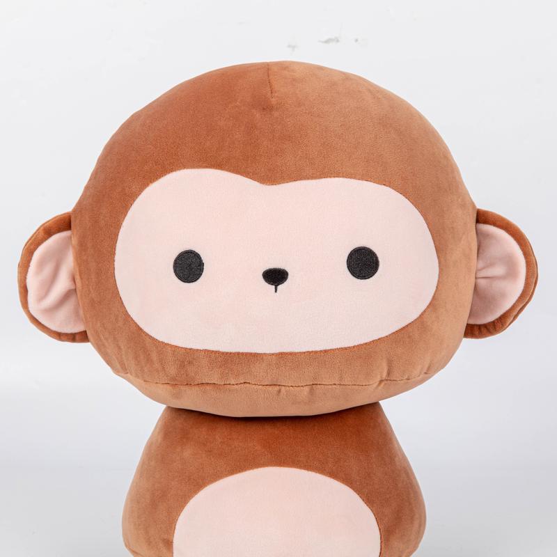 MeWaii  Mushroom Plush, Monkey Plush Soft Plushies Squishy Plush, Cute Monkey Stuffed Animals Plush Toys Birthday Gifts Halloween Christmas Gift for Girls Boys