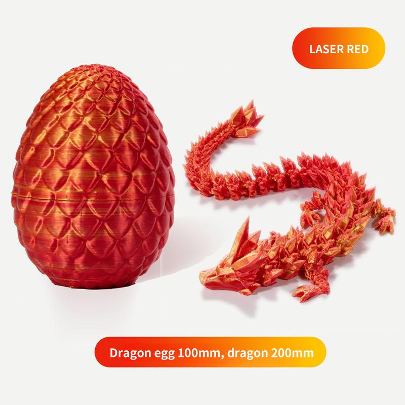 buy one get 3 colors 3D printed decompression toy Dragon Egg Laser Dragon desktop car background decorated for Halloween birthday gifts crystal dragon