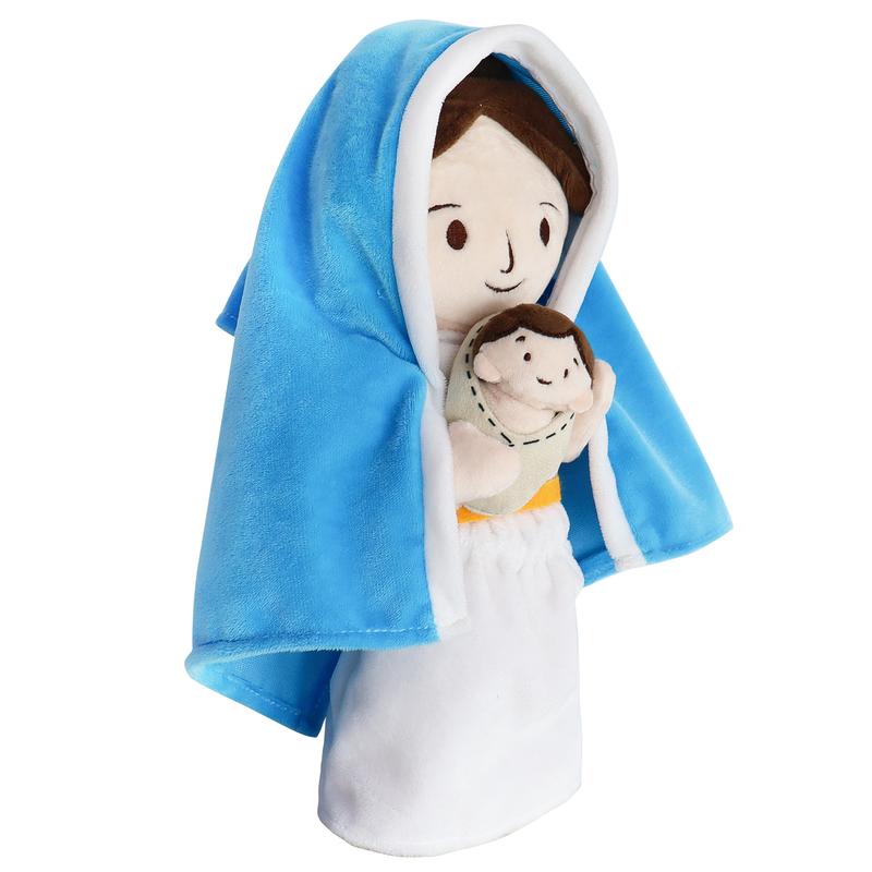 Yelakey Virgin Mary Plush Toy - Soft and Safe Stuffed Doll for Kids, Christian Baptism Gift, Thanksgiving Christmas Gift