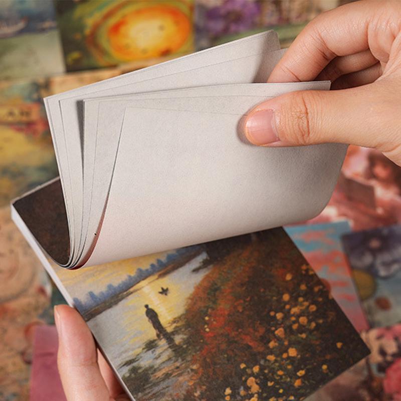 Random Vintage Background Paper, 100pcs set Non-adhesive Collage Material Paper, Decorative Paper for Diary Scrapbooking