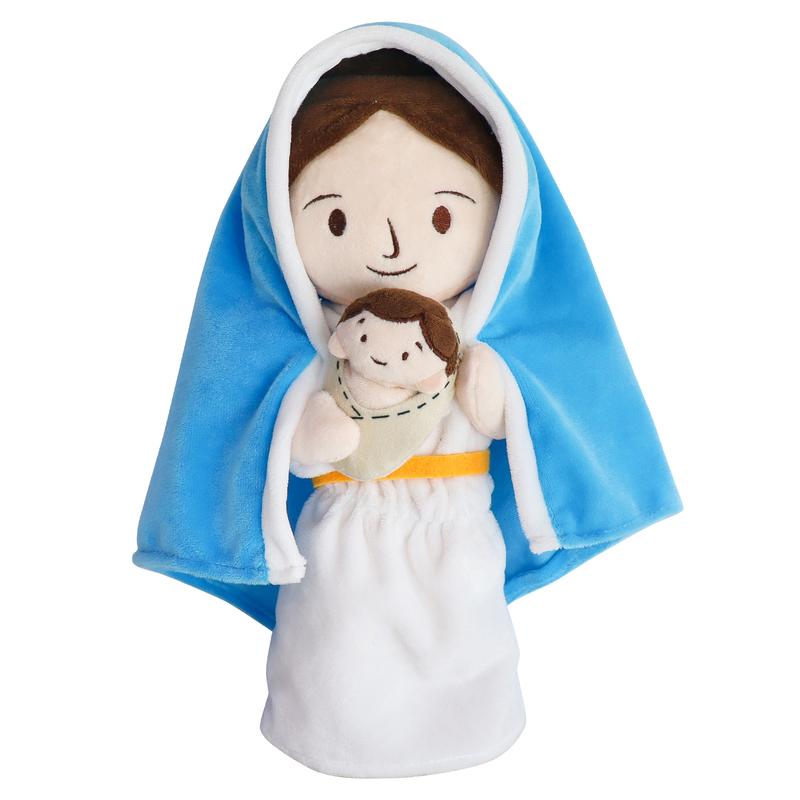 Yelakey Virgin Mary Plush Toy - Soft and Safe Stuffed Doll for Kids, Christian Baptism Gift, Thanksgiving Christmas Gift