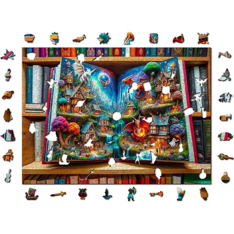 Enchanted Tales 1000 count Puzzle, Wooden Puzzles for Adults, Jigsaw Puzzles 1000 count, Made in EU, Size 21.25 X 15.5 in, Magical Jigsaw Puzzle