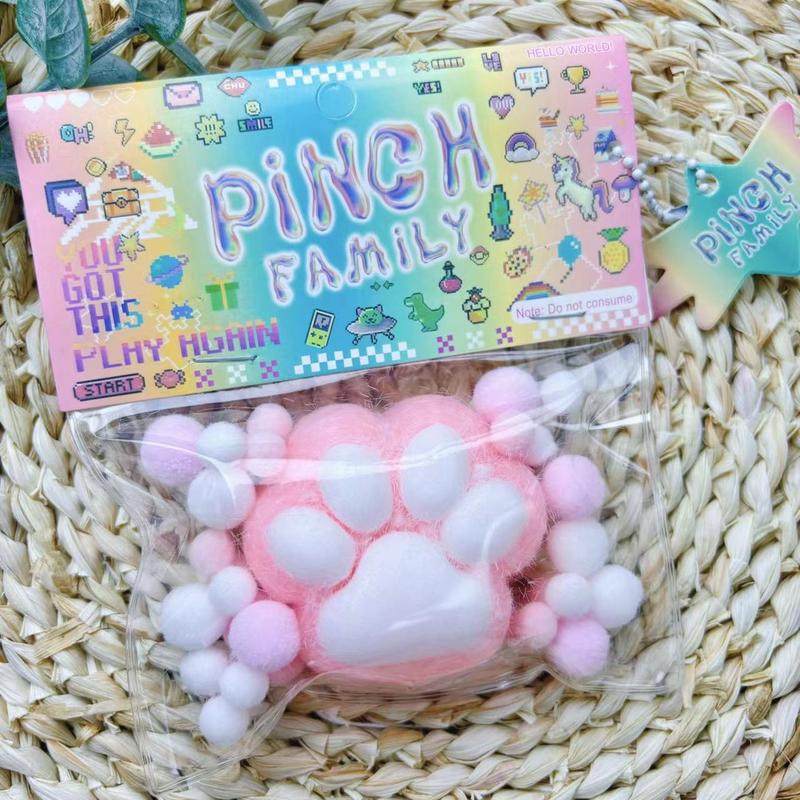 Blind box blind bag super soft plush cat paw blind bag pinch decompression toy decompression artifact decompression toy pinch music