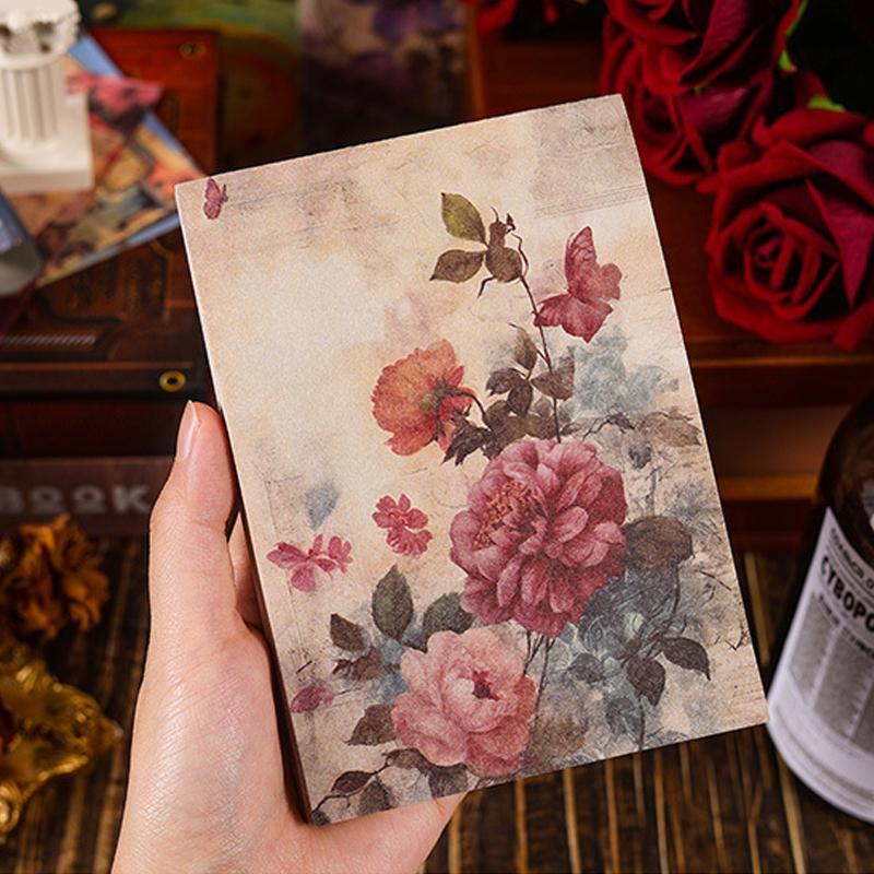 Random Vintage Background Paper, 100pcs set Non-adhesive Collage Material Paper, Decorative Paper for Diary Scrapbooking