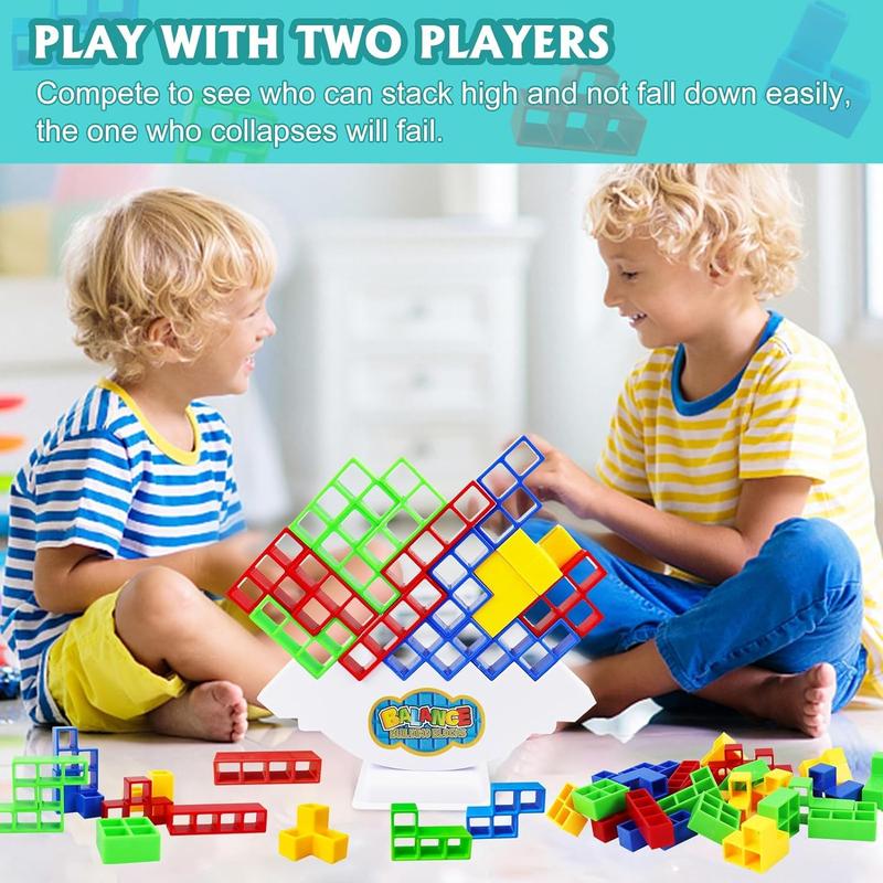 Balance Board Games, Tetra Tower Board Game, Stack Attack Game for Kids & Adults, Family Parties, Travel, and Team Building, for Family Game Nights