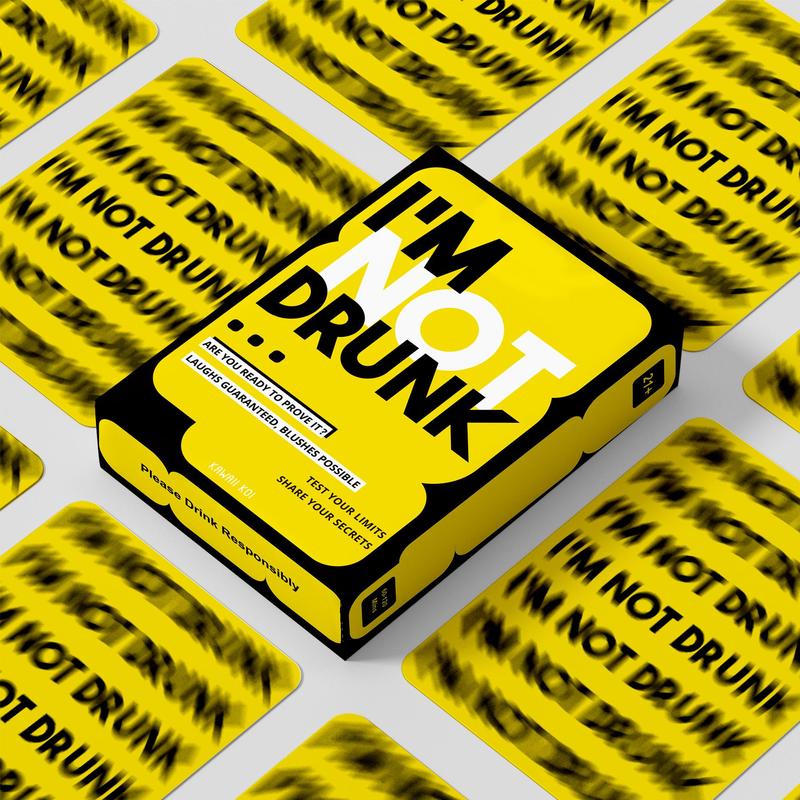 I'm Not Drunk Letter Pattern Party Drinking Card, 55pcs box Funny Drinking Card Game, Hilarious Unforgettable Drinking Game Card, Party Activities Supplies