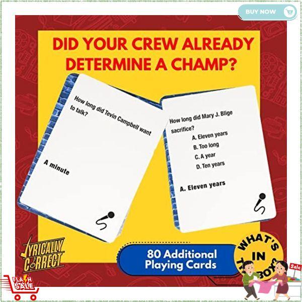 Lyrically Correct Music Trivia Card Game | Multi-Generational Family Gatherings, Adult Game Night and Fun Trivia (90's Expansion Pack)