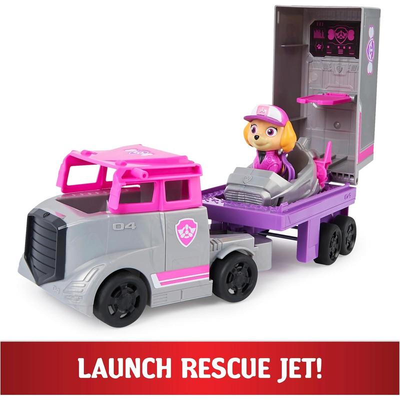 PAW Patrol, Big Truck Pup’s Skye Transforming Toy Trucks with Collectible Action Figure, Kids Toys for Ages 3 and up